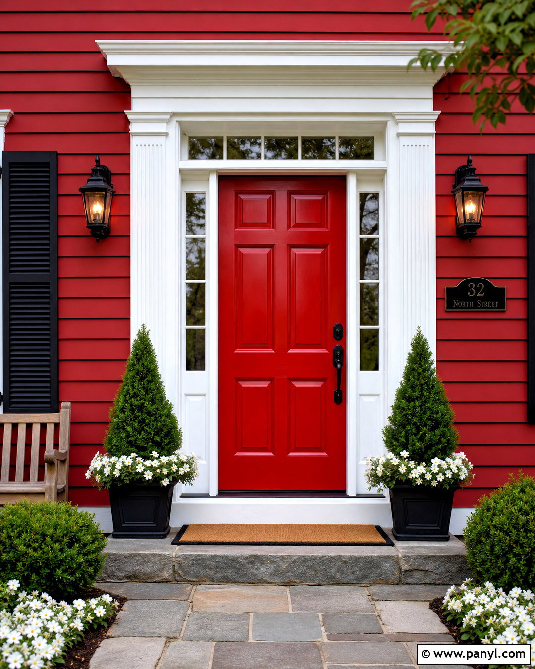 Red Front Door - 20 red home ideas