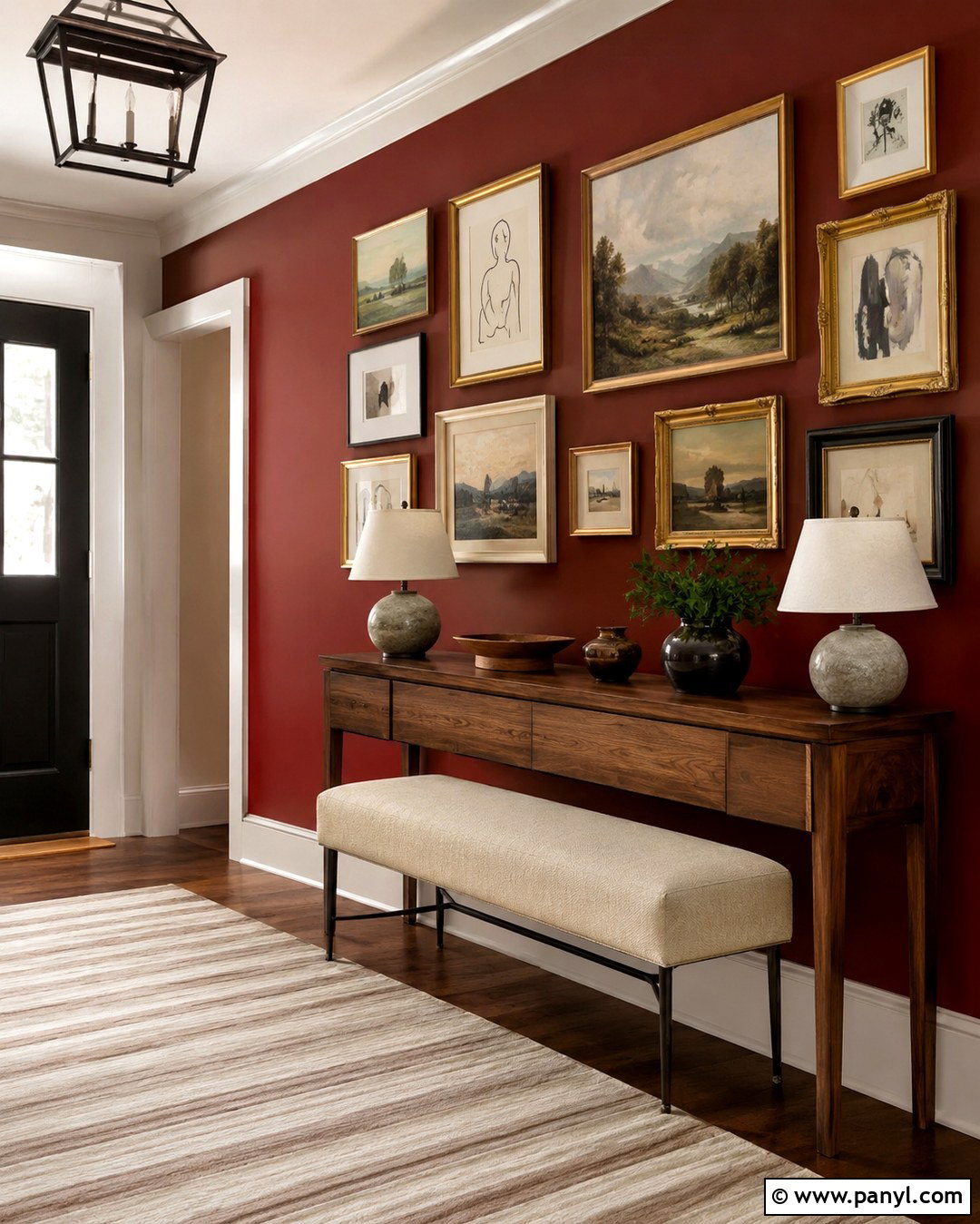 20 Red And Gold Wall Ideas for a Rich, Refined Modern Home