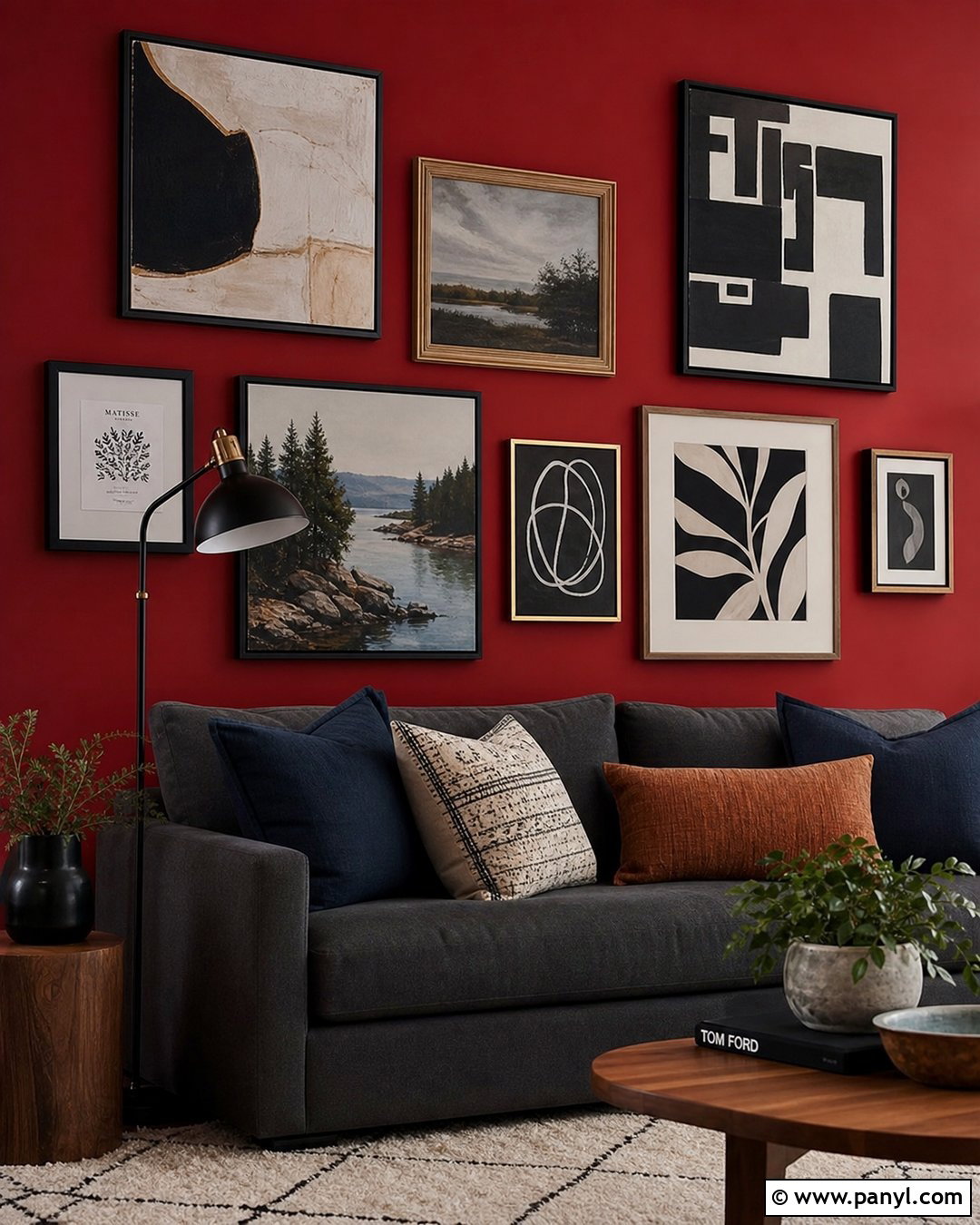 Red Gallery Wall - 20 Red Wall Transformation Ideas