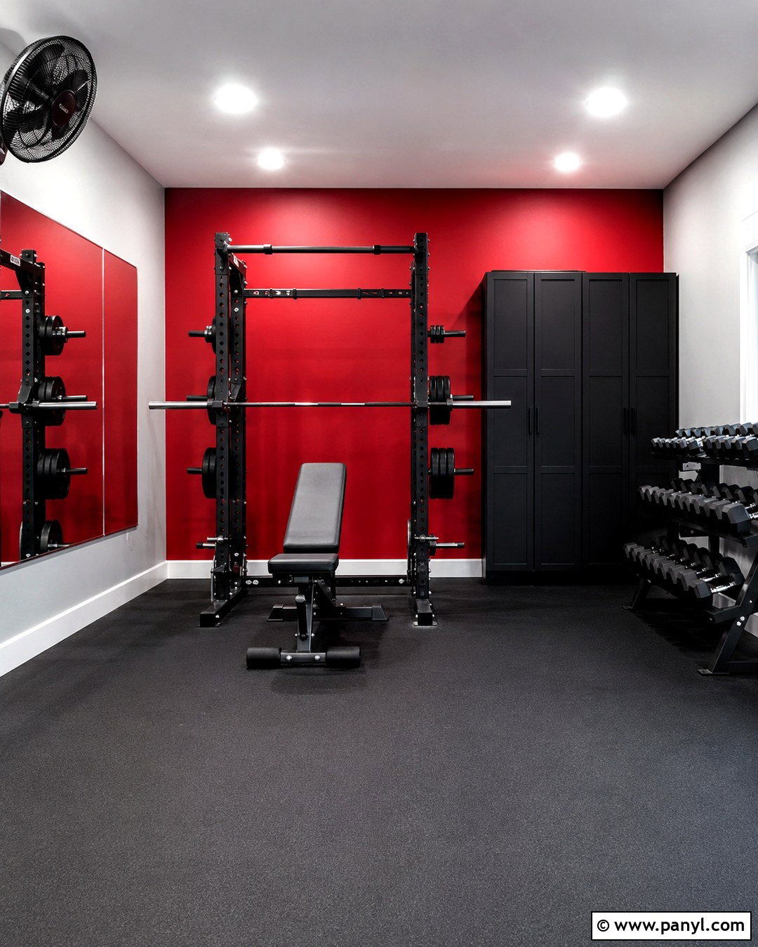 Red Garage Gym Walls - 20 Red Garage Walls