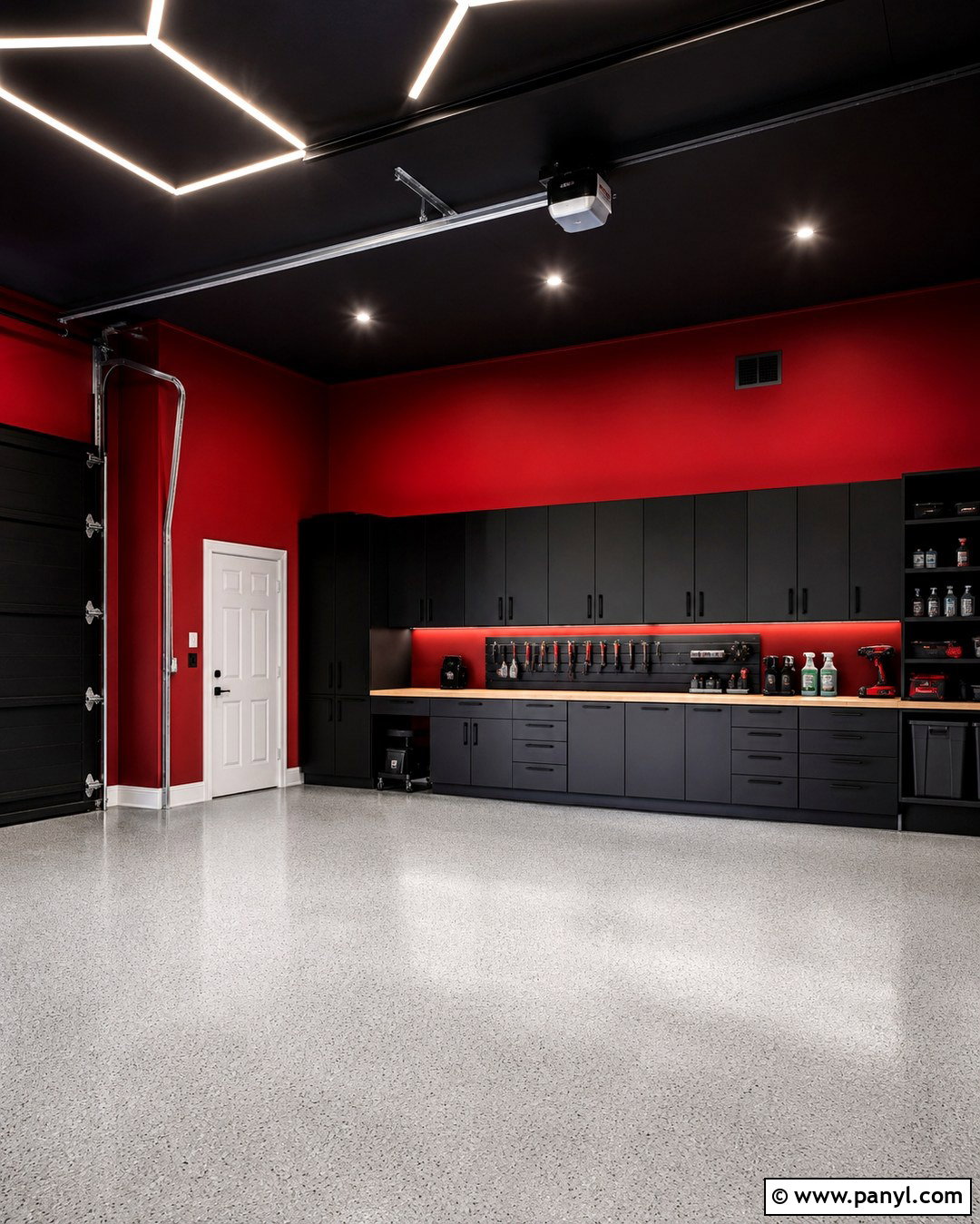 Red Garage Walls With Black Ceiling - 20 Red Garage Walls