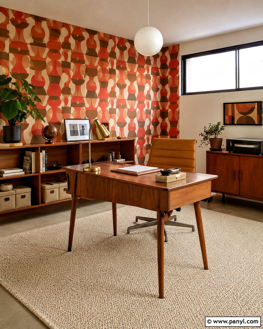 Red Geometric Wall Pattern - 20 Vintage Red Wall Pattern Ideas