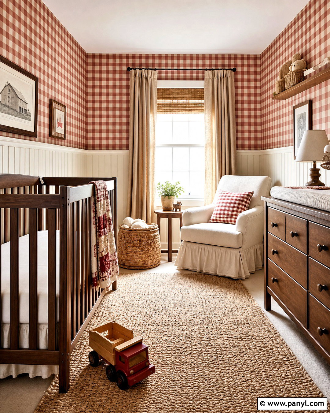 Red Gingham Nursery - 20 gingham nursery ideas