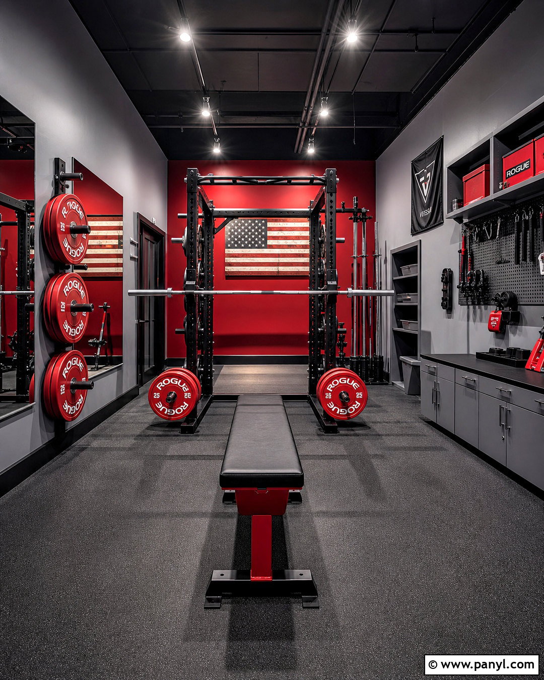 Red Gray And Black Gym Color Scheme - 20 gym color scheme ideas
