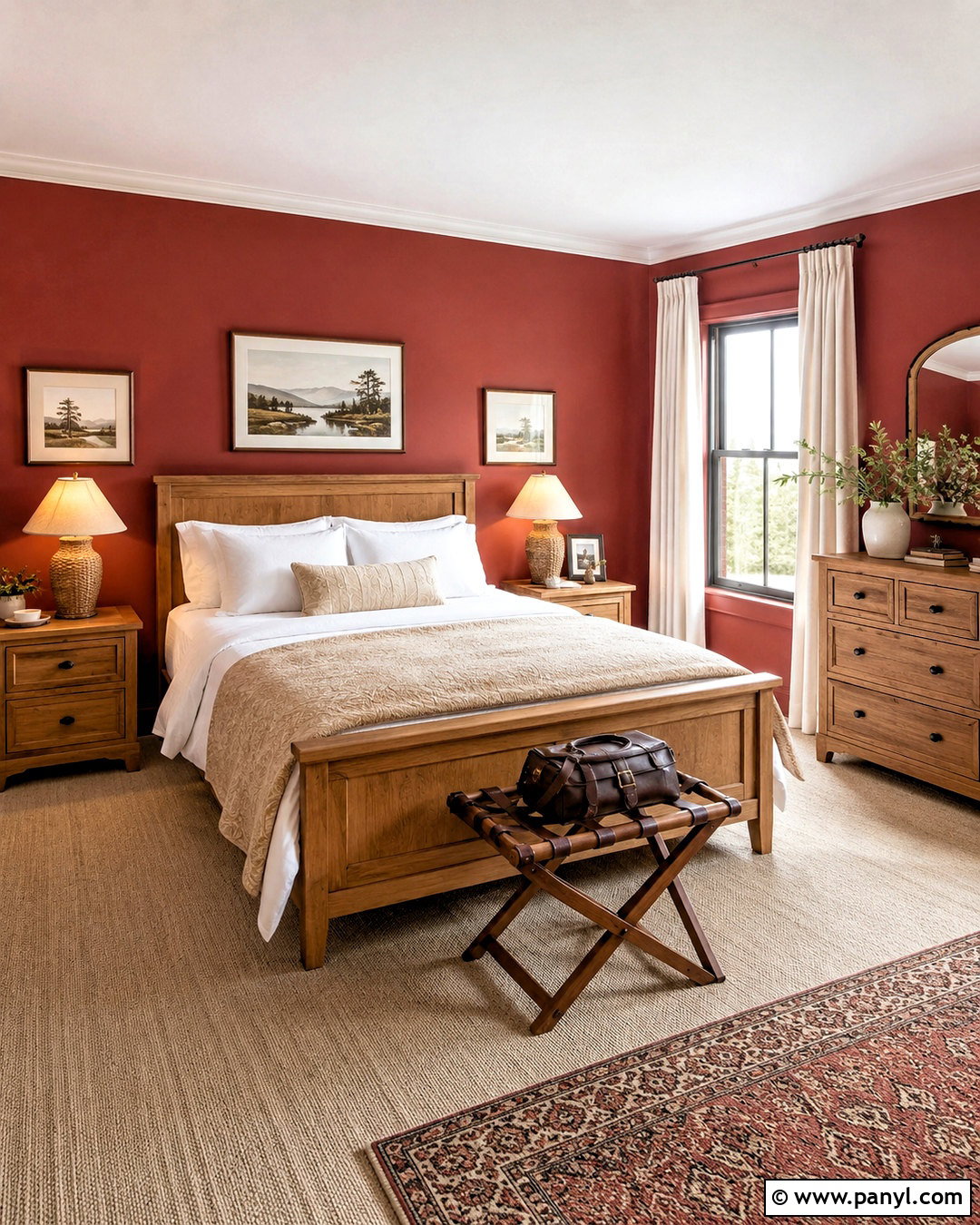 Red Guest Bedroom Walls - 40 Red Walls