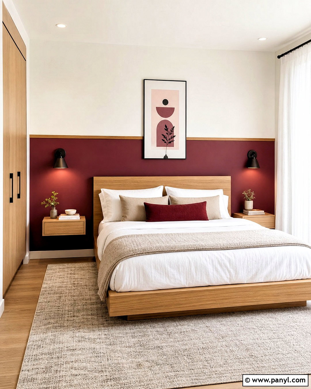 Red Half Accent Wall Bedroom - 20 red accent wall bedroom ideas