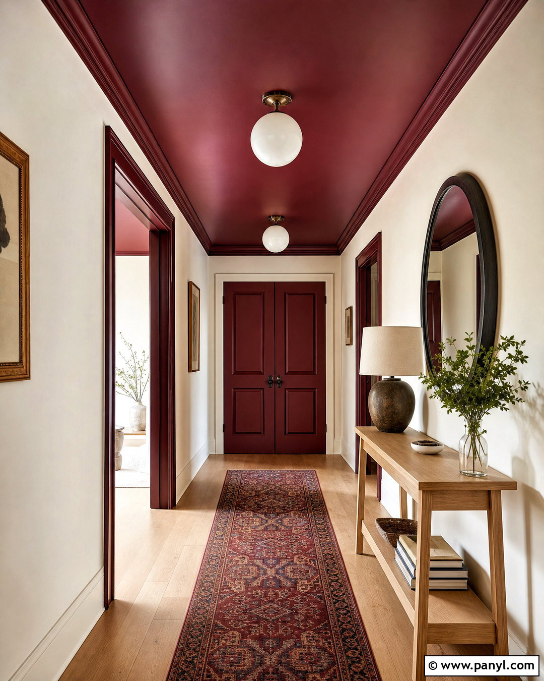 Red Hallway Ceiling - 20 red hallway ideas