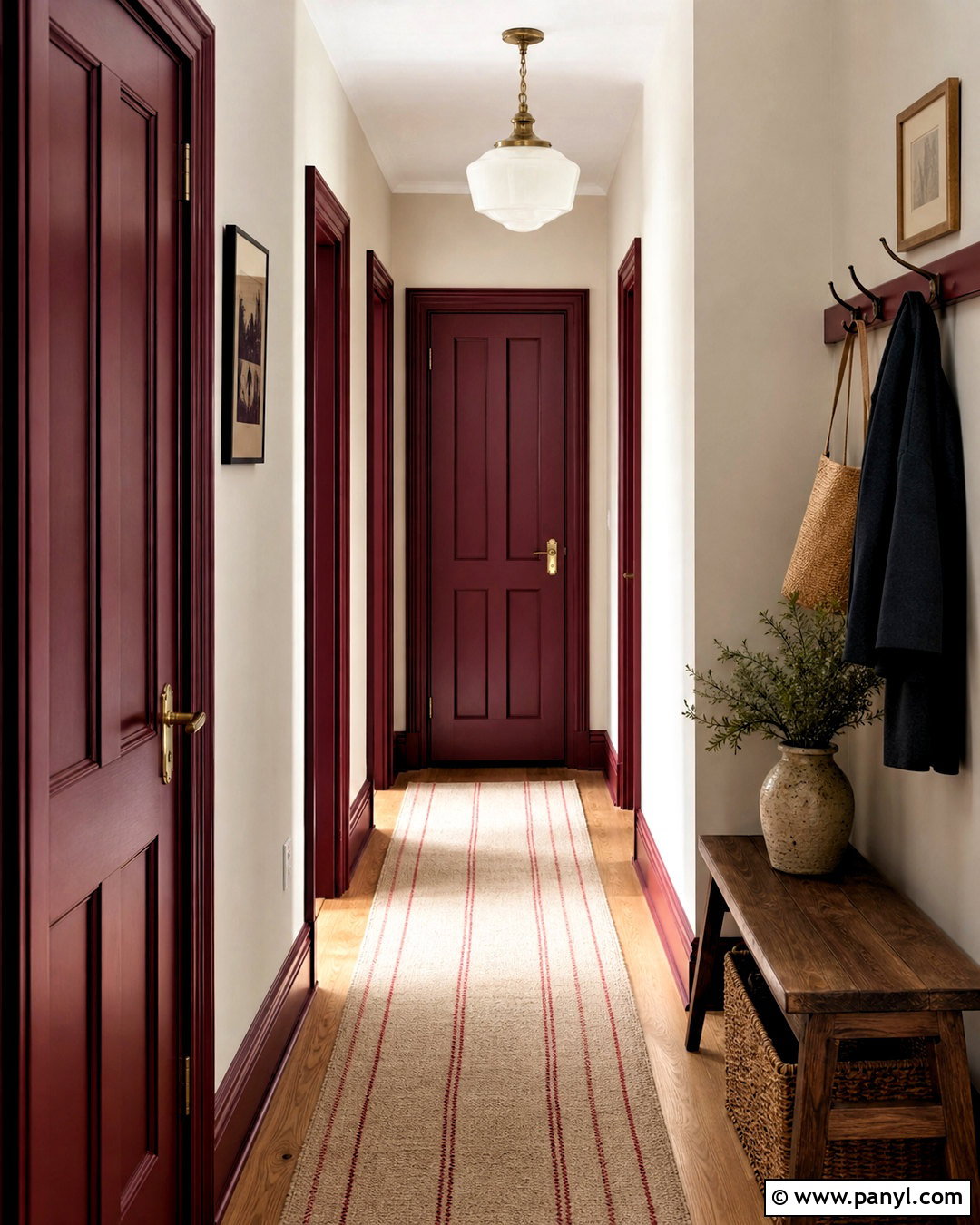 Red Hallway Doors And Trim - 20 red hallway ideas