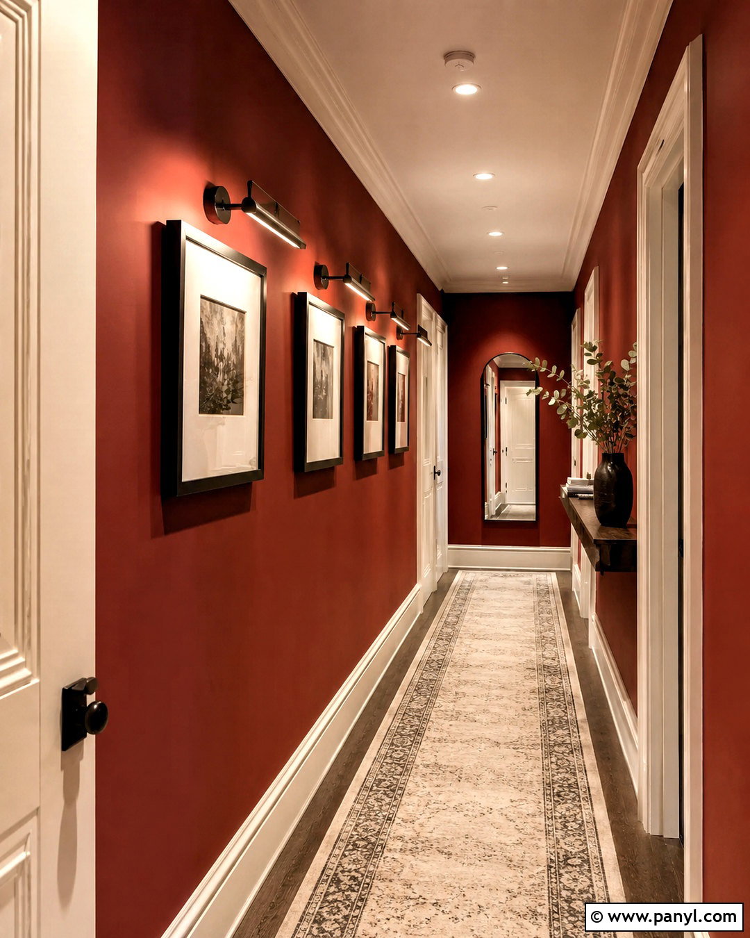Red Hallway Walls - 40 Red Walls