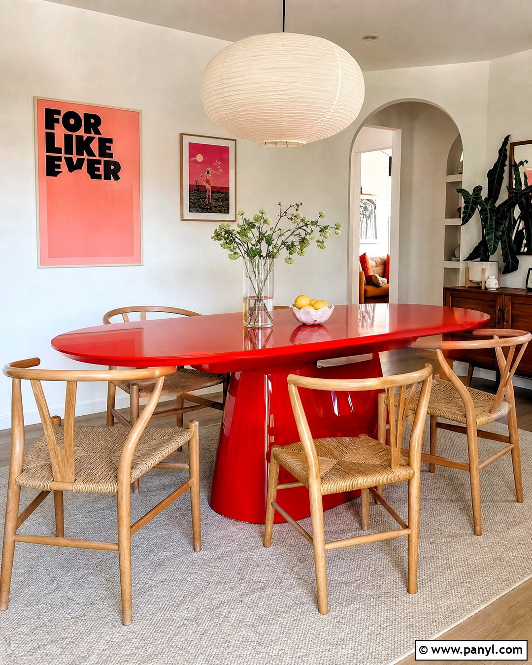 Red High Gloss Dining Table - 20 high gloss furniture ideas