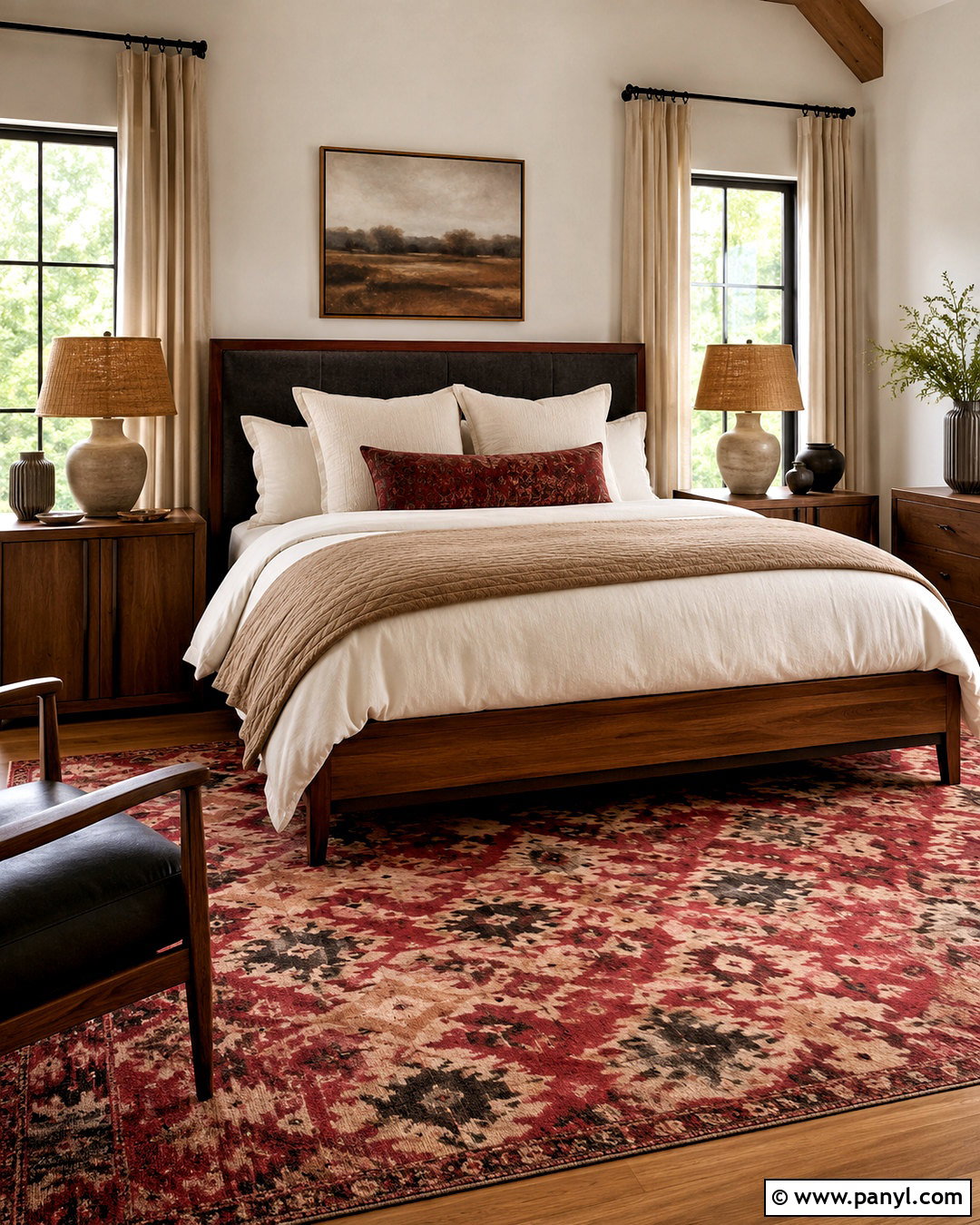 Red Ikat Guest Bedroom - 20 modern red pattern ideas