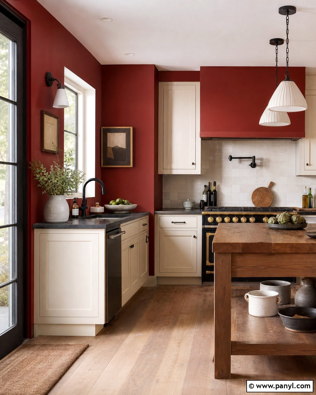 Red Kitchen Walls With Black Countertops - 35 red kitchen walls