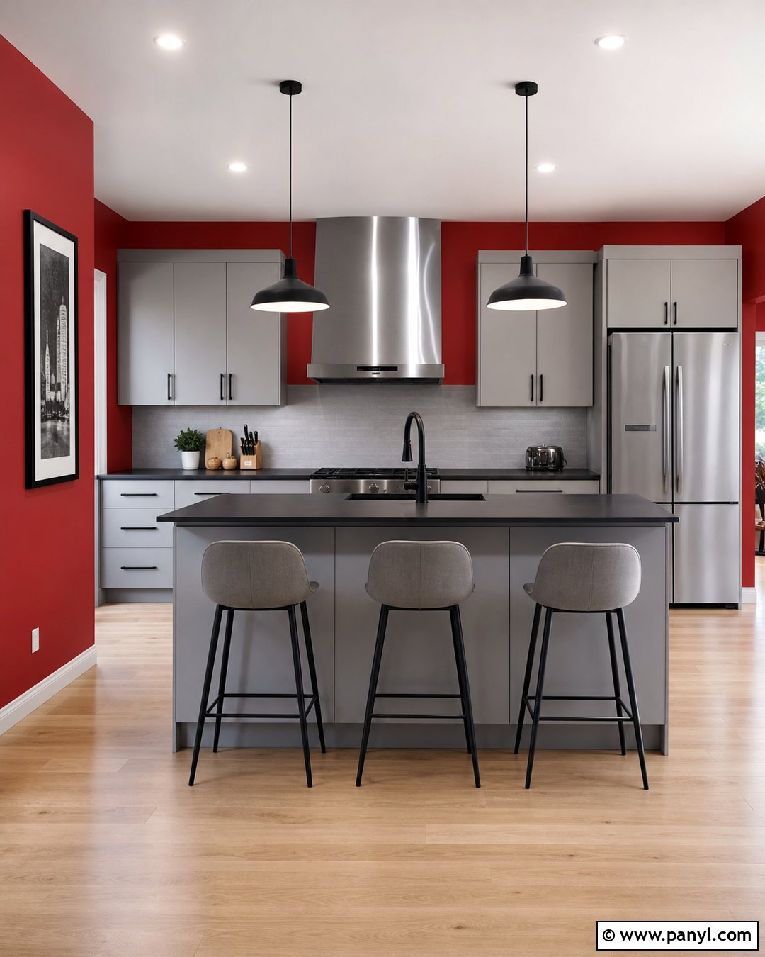 Red Kitchen Walls With Stainless Steel Appliances - 35 red kitchen walls