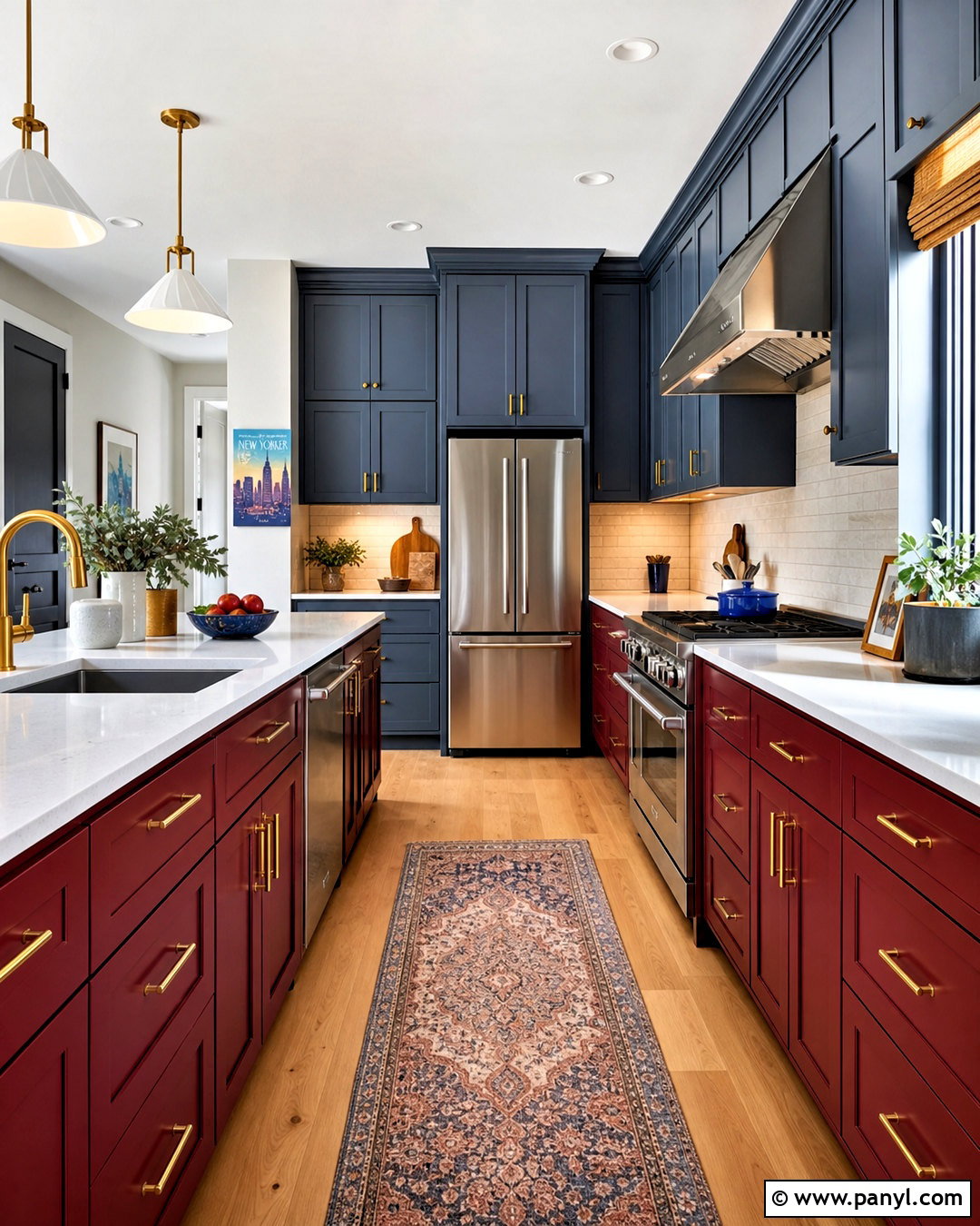 Red Kitchen With Blue Accents - 20 kitchen color red ideas