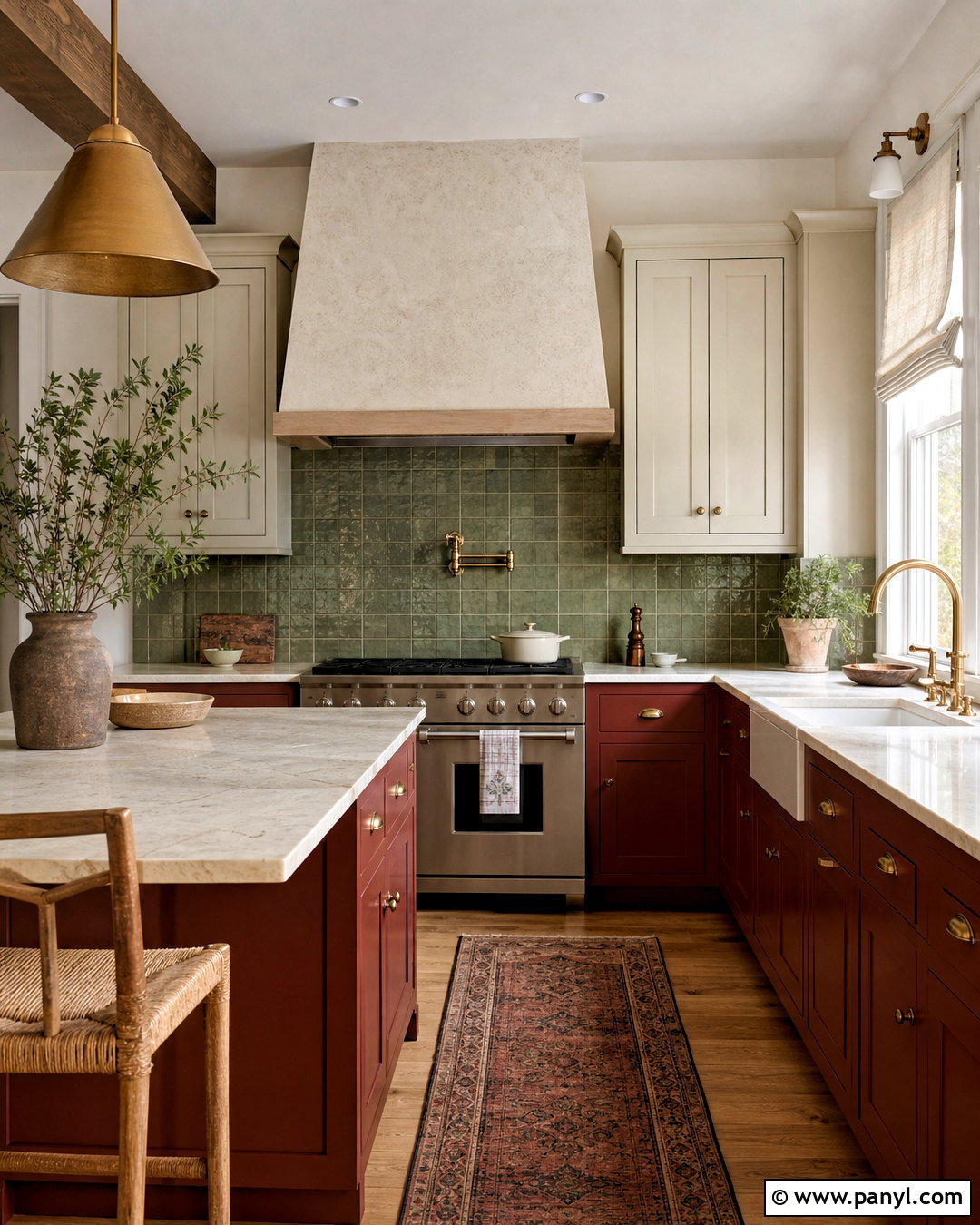 Red Kitchen With Green Accents - 20 kitchen color red ideas