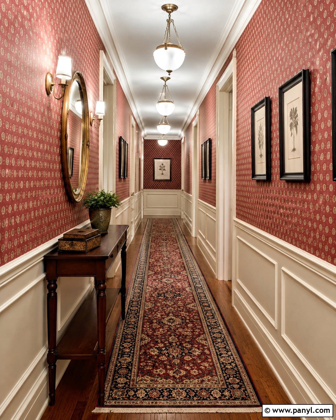 Red Medallion Wall Pattern - 20 Vintage Red Wall Pattern Ideas