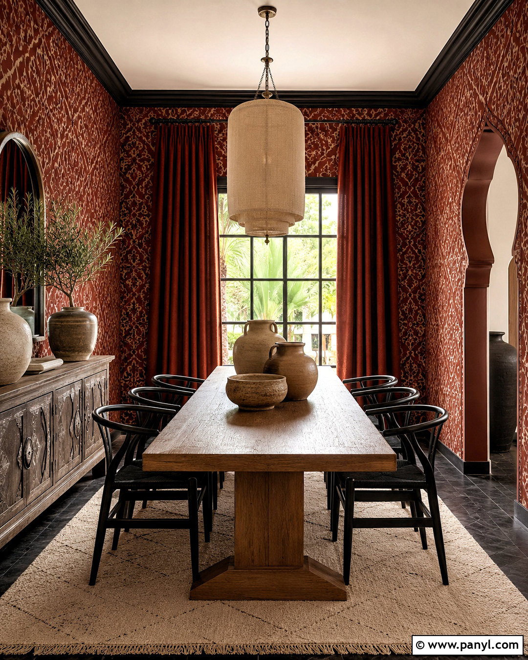 Red Moroccan Damask Wallpaper - 20 moroccan aesthetic wallpaper ideas