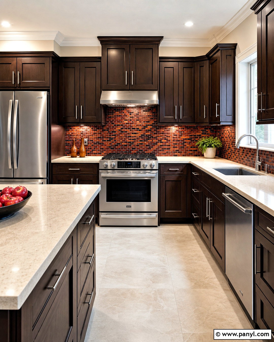 Red Mosaic Tile Backsplash - 20 red backsplash kitchen ideas
