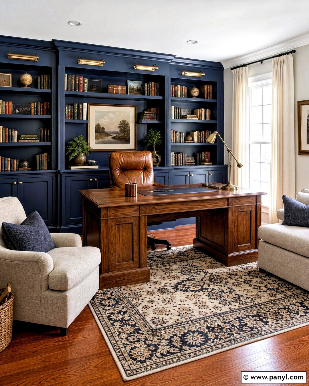 Red Oak And Navy Blue Palette - 20 wooden color palette ideas