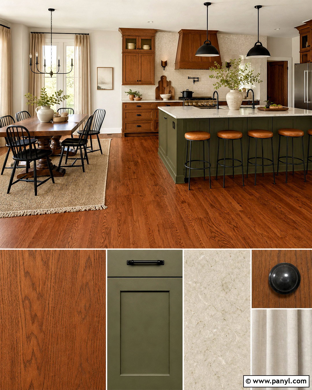 Red Oak And Olive Green Wood Color Palette - 20 wood colour palette ideas