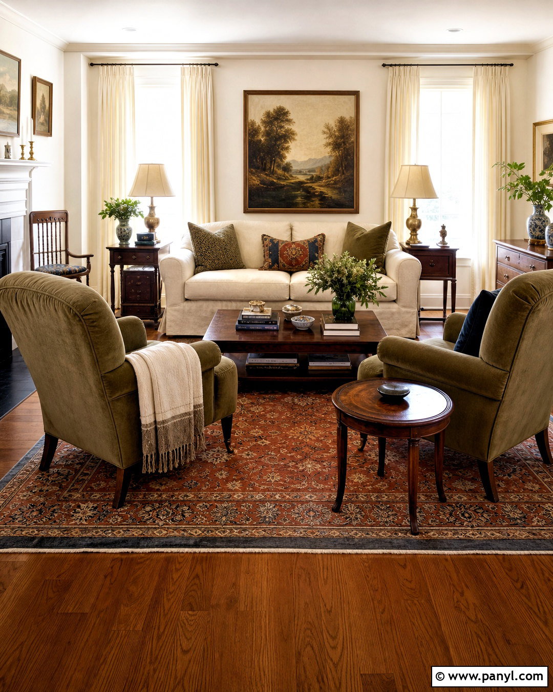 Red Oak Floor And Warm Ivory Walls - 20 floor and wall color combinations