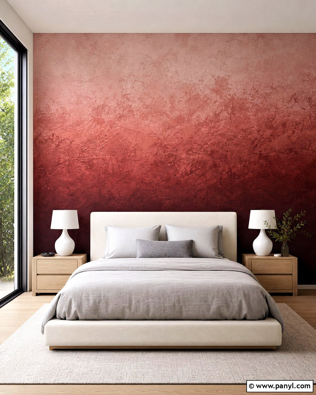 Red Ombre Textured Wall - 20 red wall texture ideas