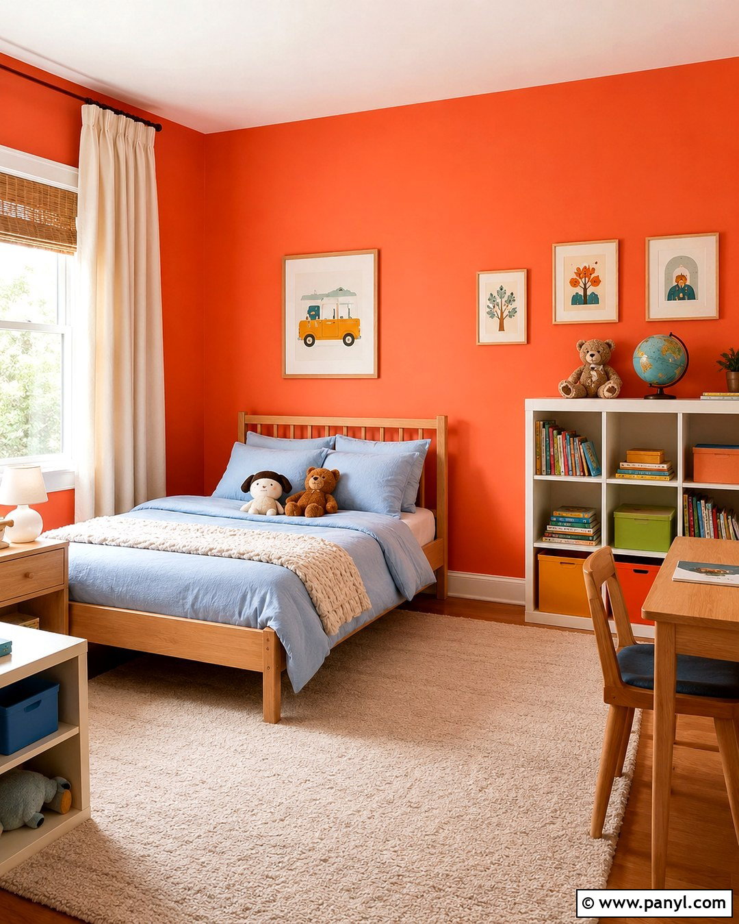 Red Orange Accent Wall Kids Room - 20 Red Orange Accent Wall Ideas