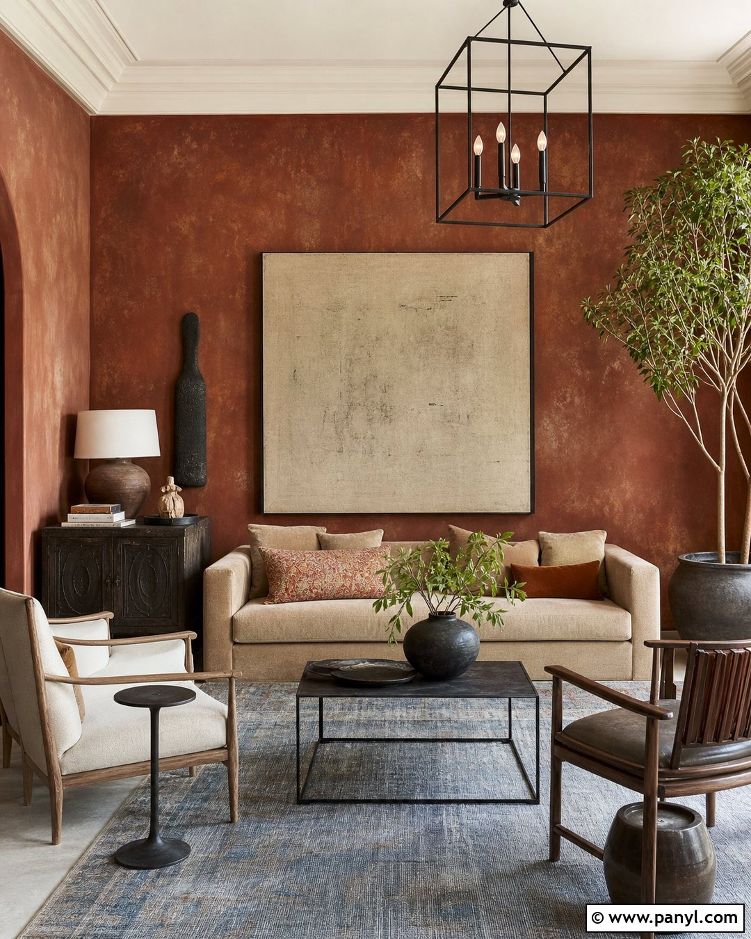 Red Oxide Patina Wall - 35 patina wall ideas