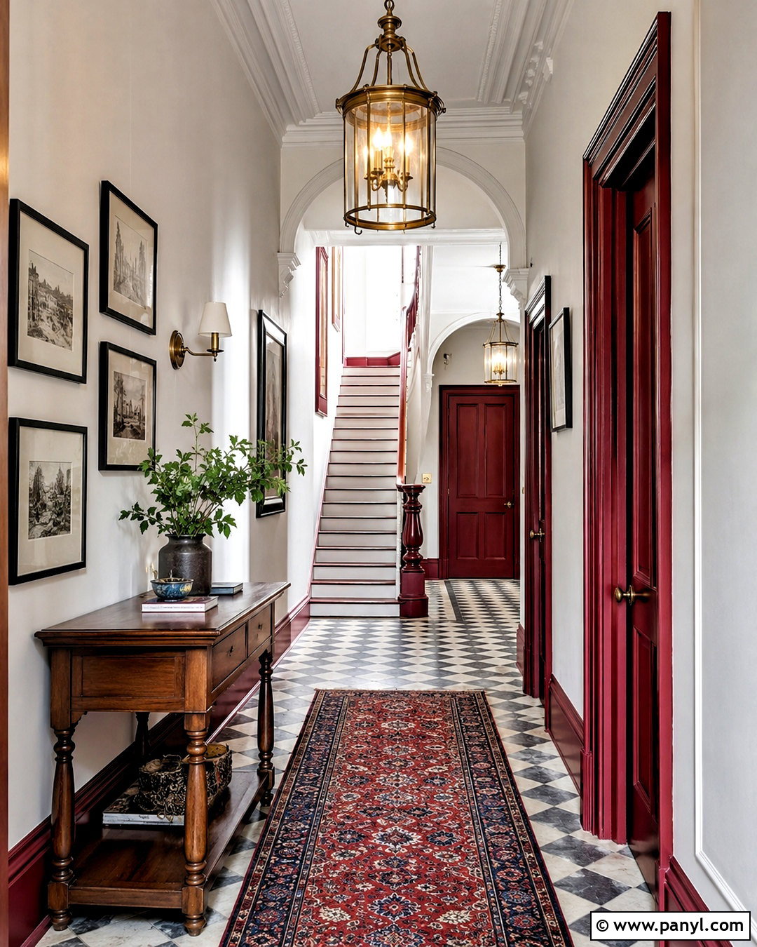 Red Painted Skirting With White Walls - 20 White Walls Painted Skirting Ideas