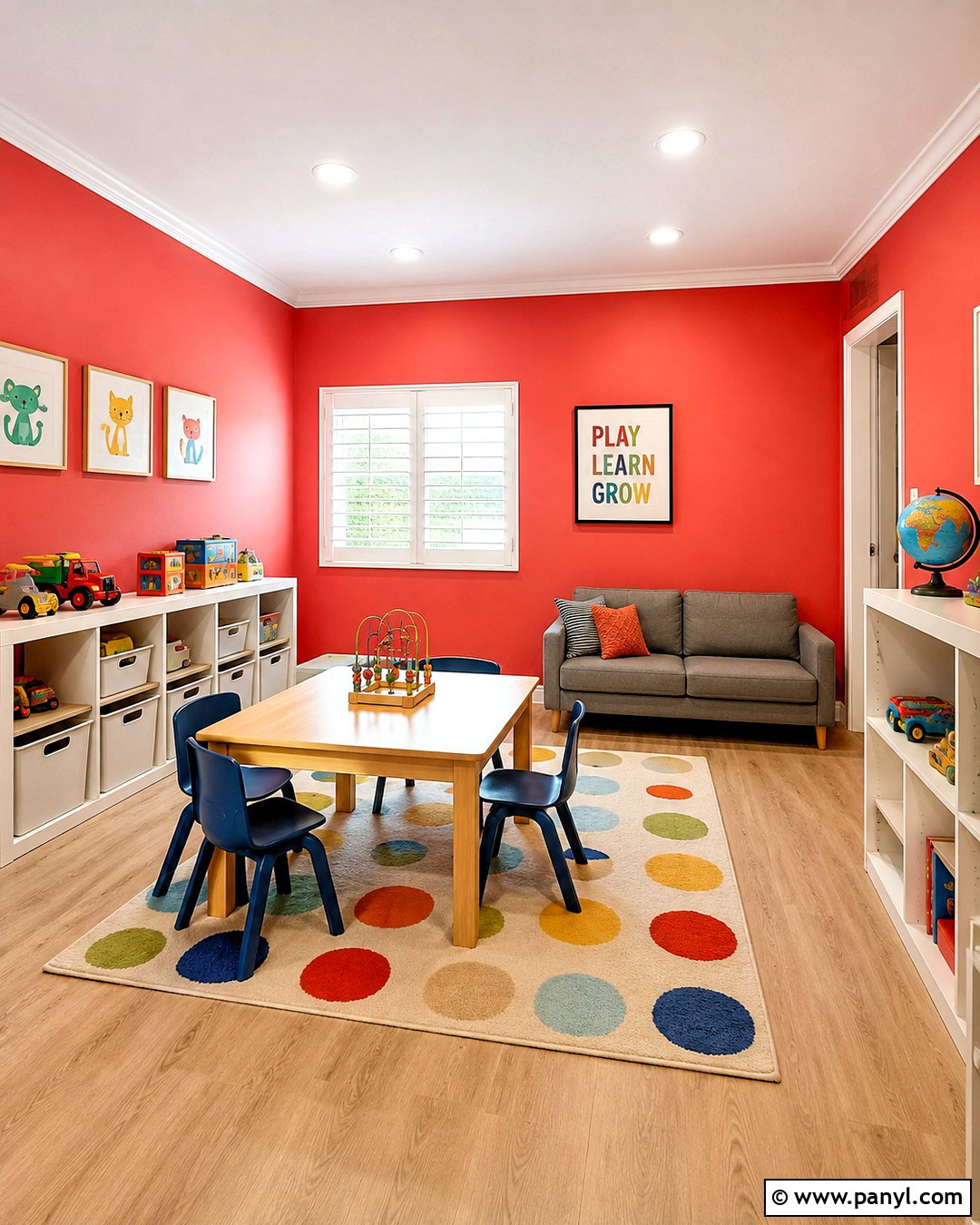 Red Playroom Walls - 40 Red Walls