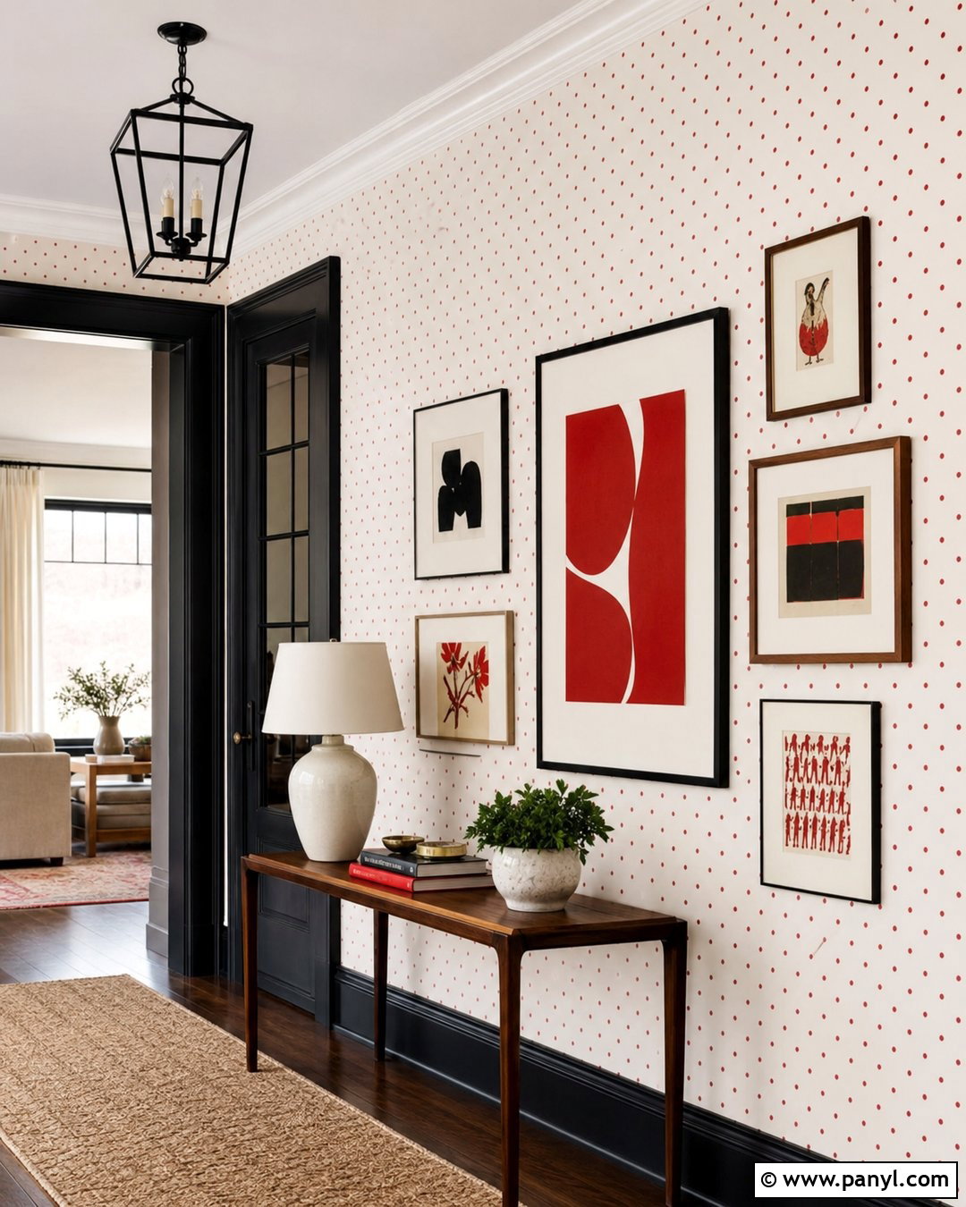Red Polka Dot Gallery Wall - 20 Red Polka Dot Wall Ideas