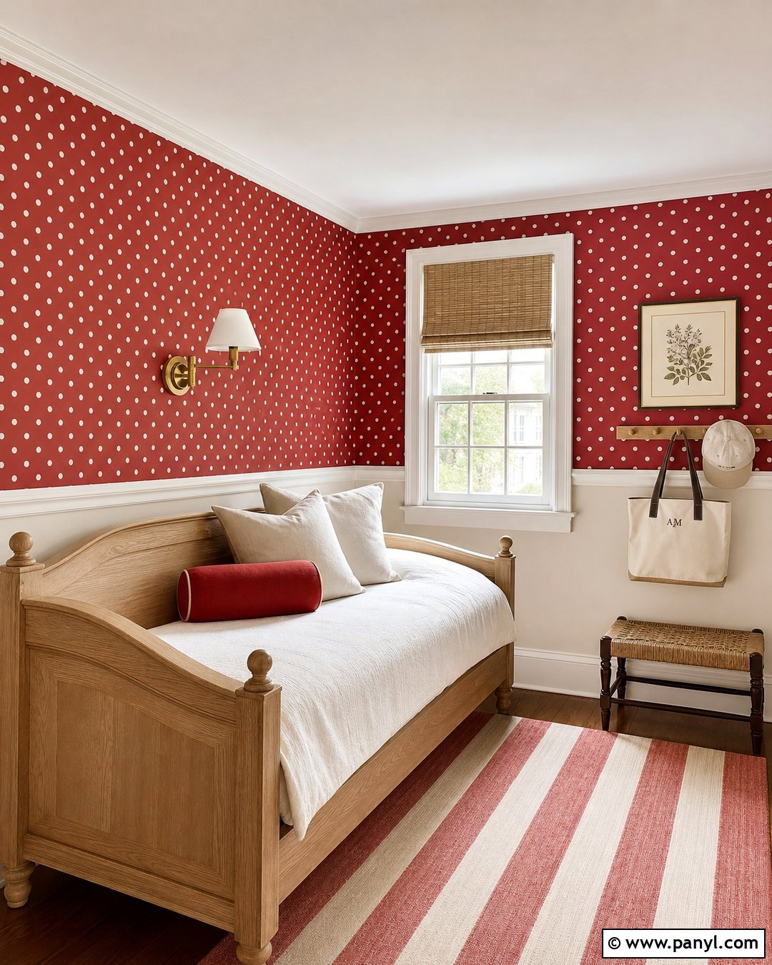 Red Polka Dot Half Wall - 20 Red Polka Dot Wall Ideas