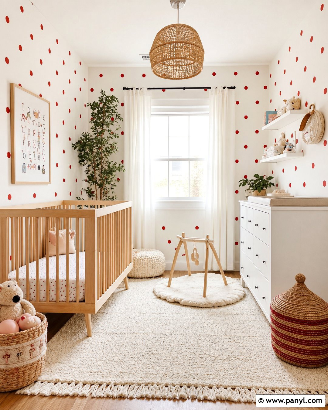 Red Polka Dot Nursery Wall - 20 Red Polka Dot Wall Ideas