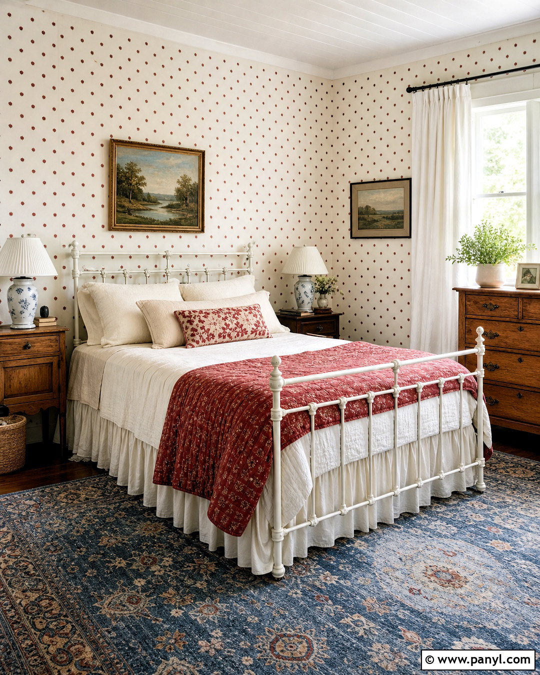 Red Polka Dot Wallpaper Cottage Bedroom - 20 red polka dot wallpaper ideas