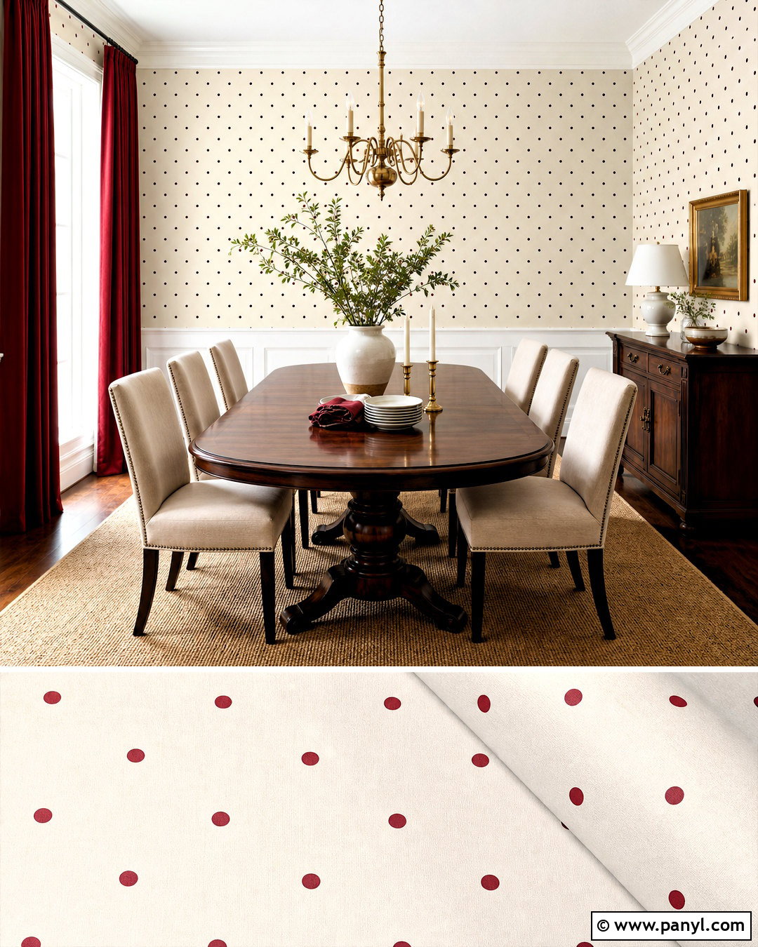 Red Polka Dot Wallpaper Dining Room - 20 red polka dot wallpaper ideas
