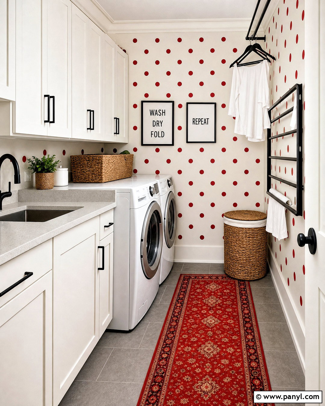 Red Polka Dot Wallpaper Laundry Room - 20 red polka dot wallpaper ideas