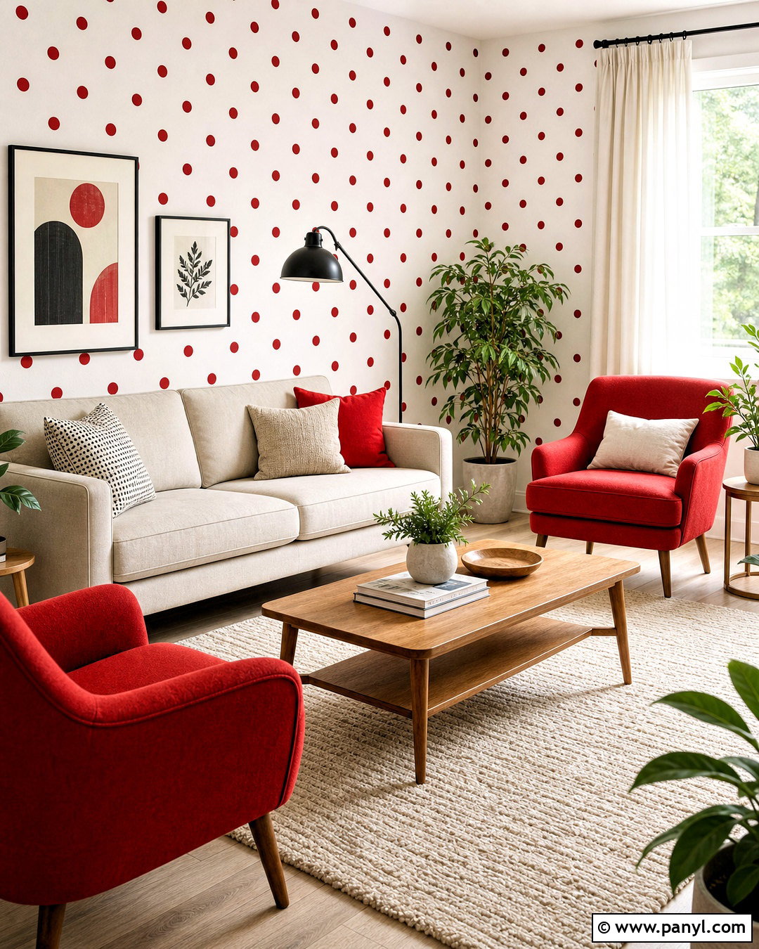 Red Polka Dot Wallpaper Living Room - 20 red polka dot wallpaper ideas