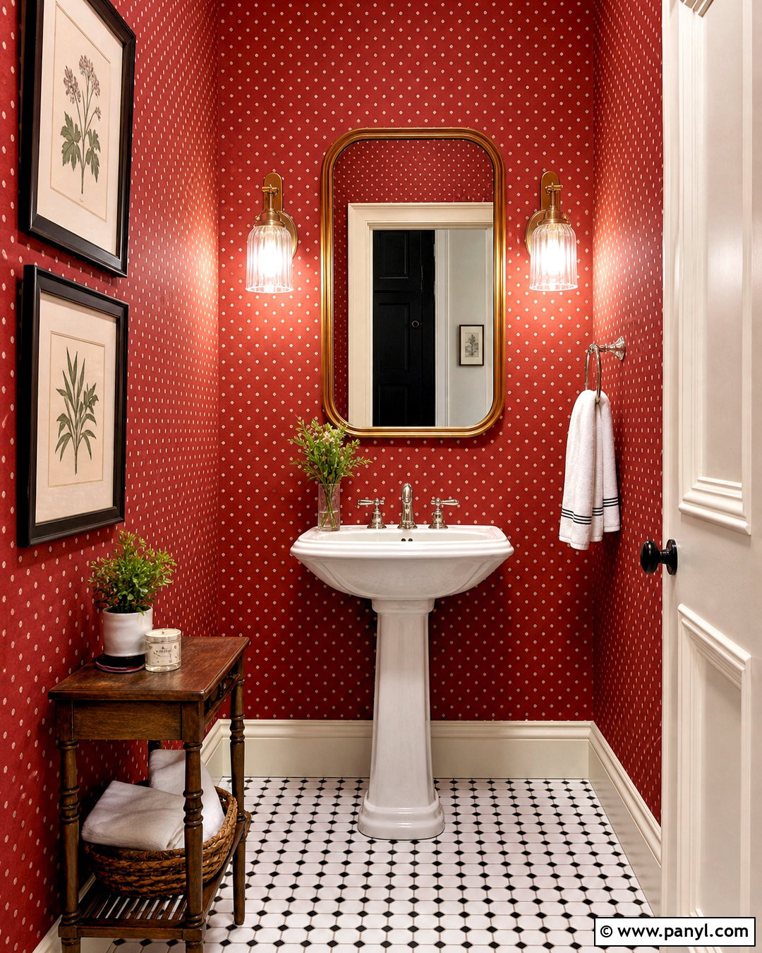 Red Polka Dot Wallpaper Powder Room - 20 red polka dot wallpaper ideas