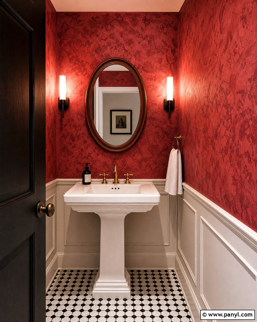 Red Rag Rolled Wall - 20 red wall texture ideas