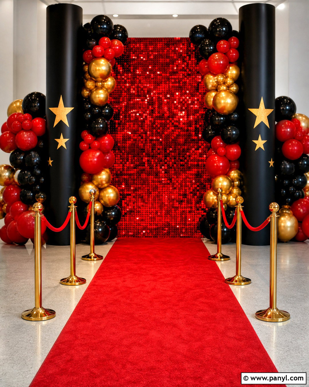 Red Sequin Wall Backdrop For A Red Carpet Party - 20 sequin wall backdrop ideas