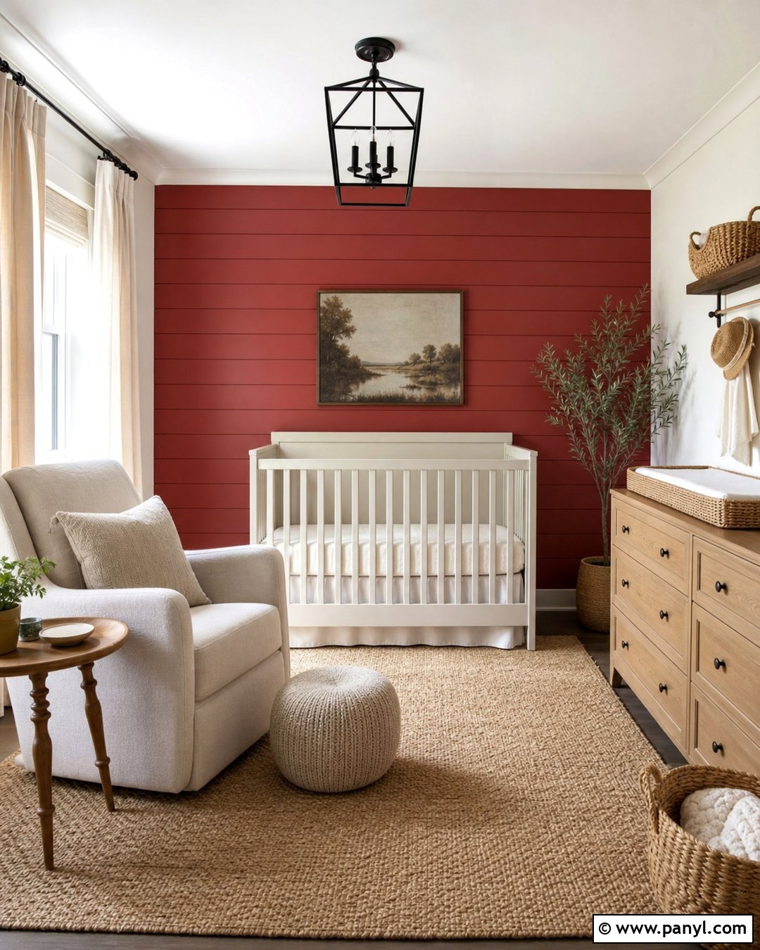 Red Shiplap Accent Wall Nursery - 20 Red Accent Wall Nursery Ideas