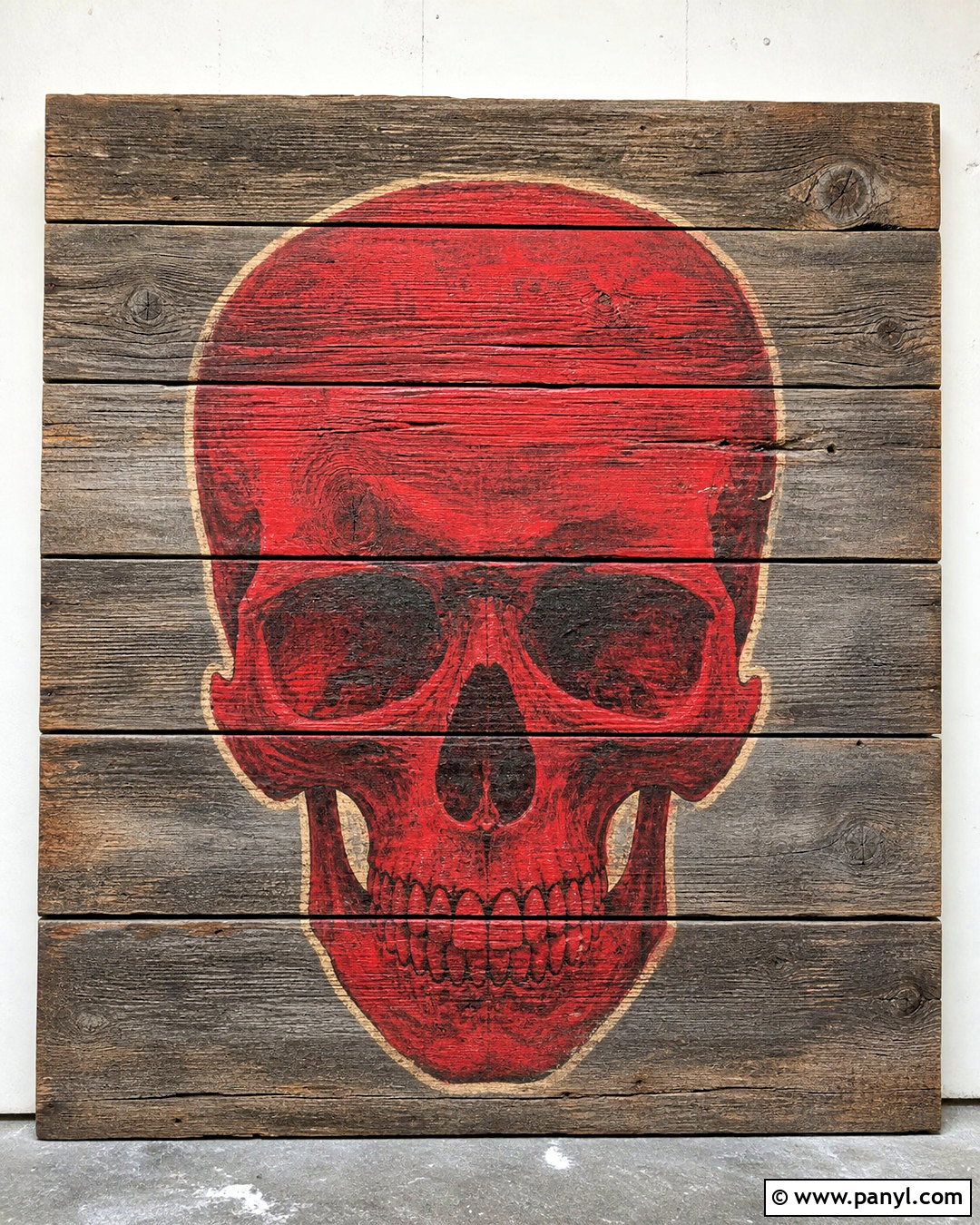Red Skull On Weathered Wood Background - 20 red skull on textured background ideas