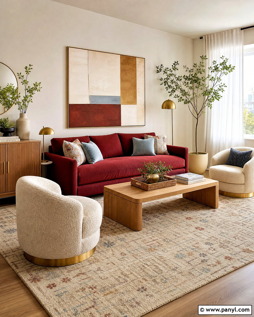 Red Sofa Living Room - 20 red home ideas
