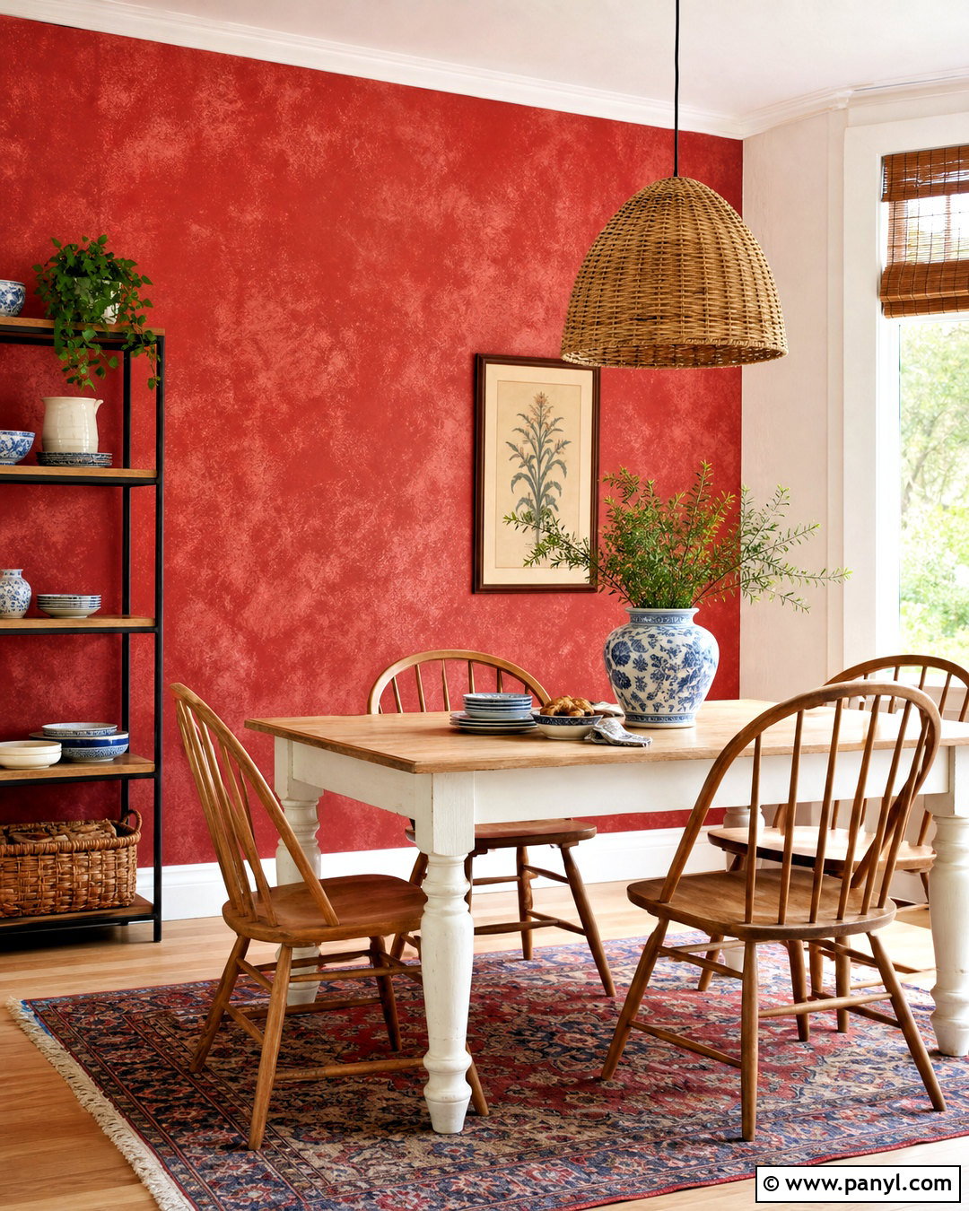 Red Sponge Painted Wall - 20 red wall texture ideas