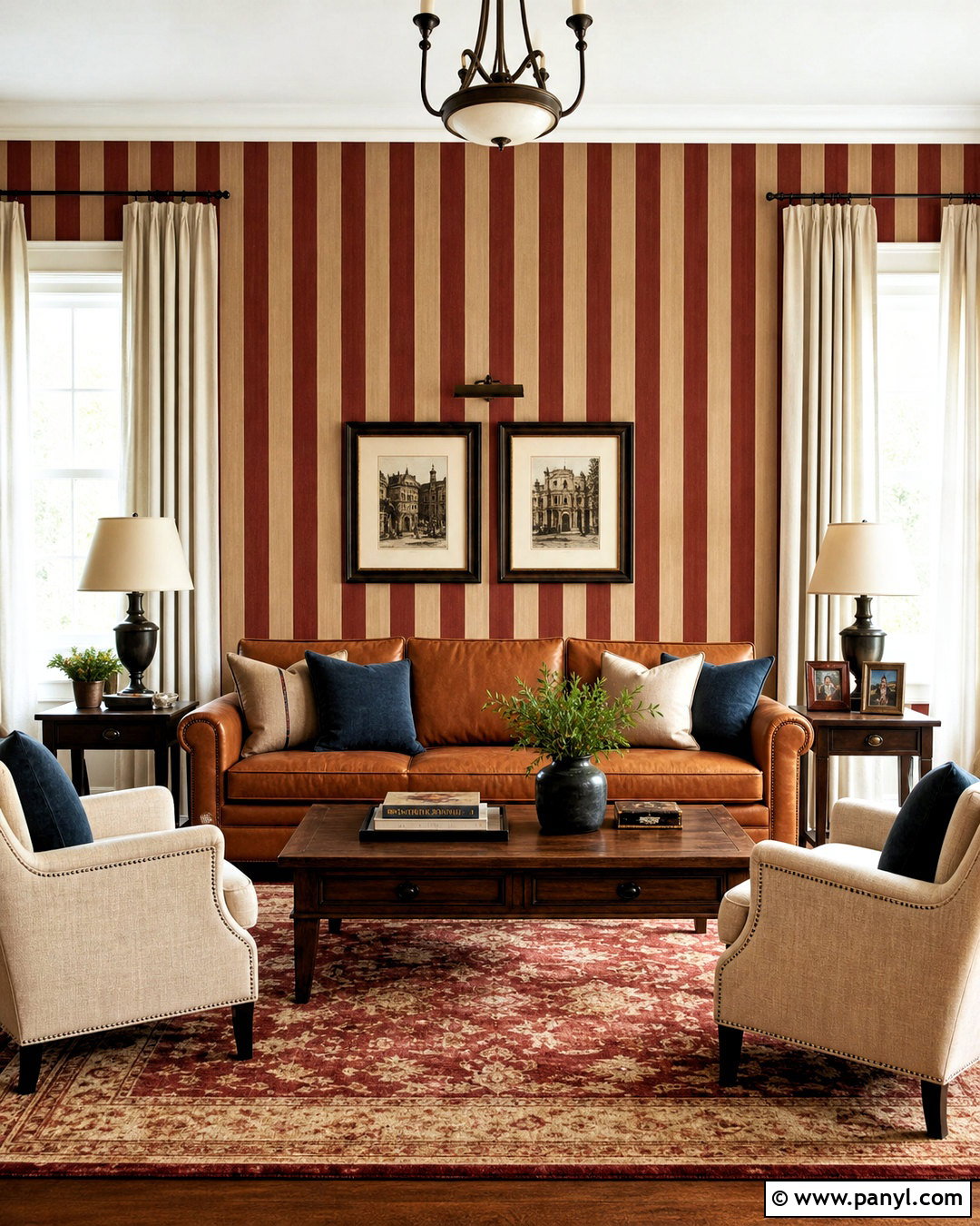 Red Striped Wallpaper Living Room - 20 red wallpaper pattern ideas