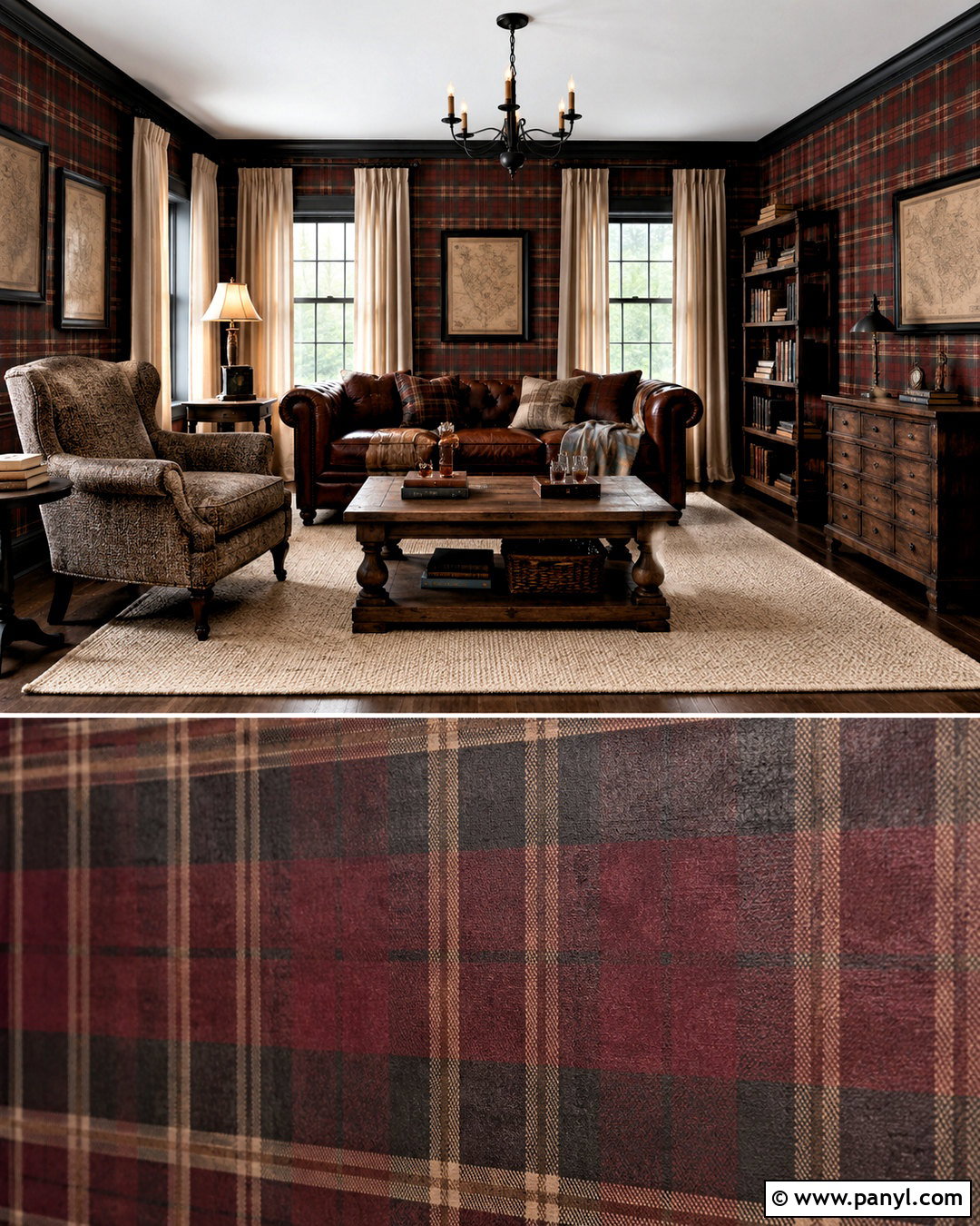Red Tartan Wall Pattern - 20 Vintage Red Wall Pattern Ideas