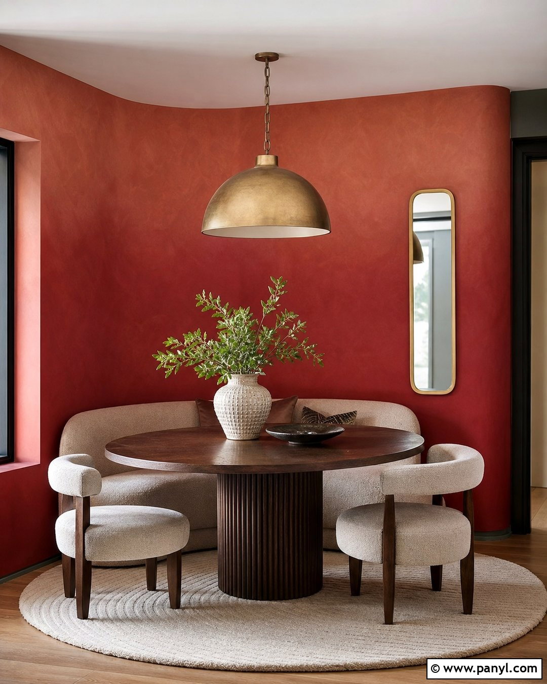 20 Red Textured Wall With Gold Accents for Luxe Interiors