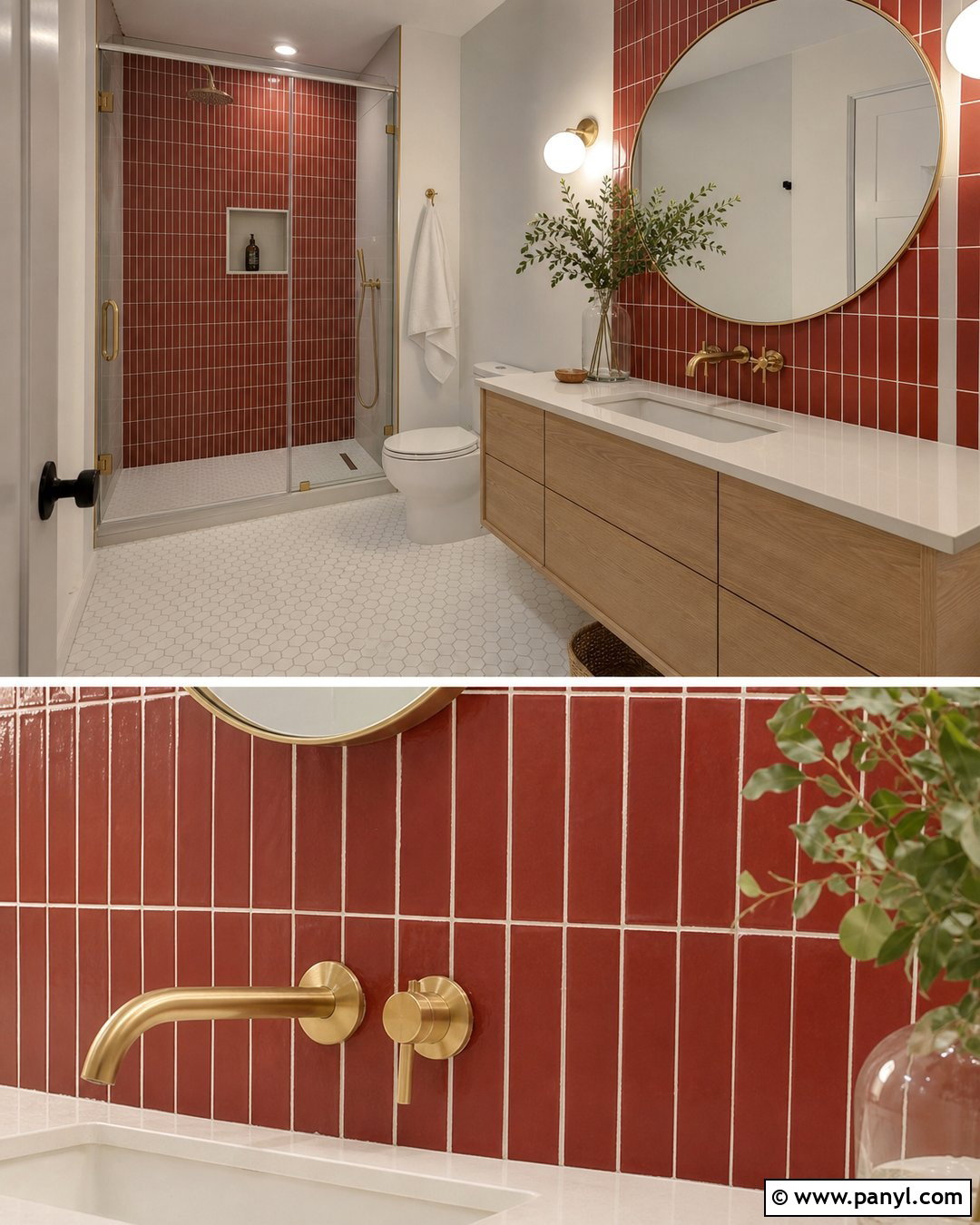 Red Tile And White Bathroom Walls - 20 Red And White Walls