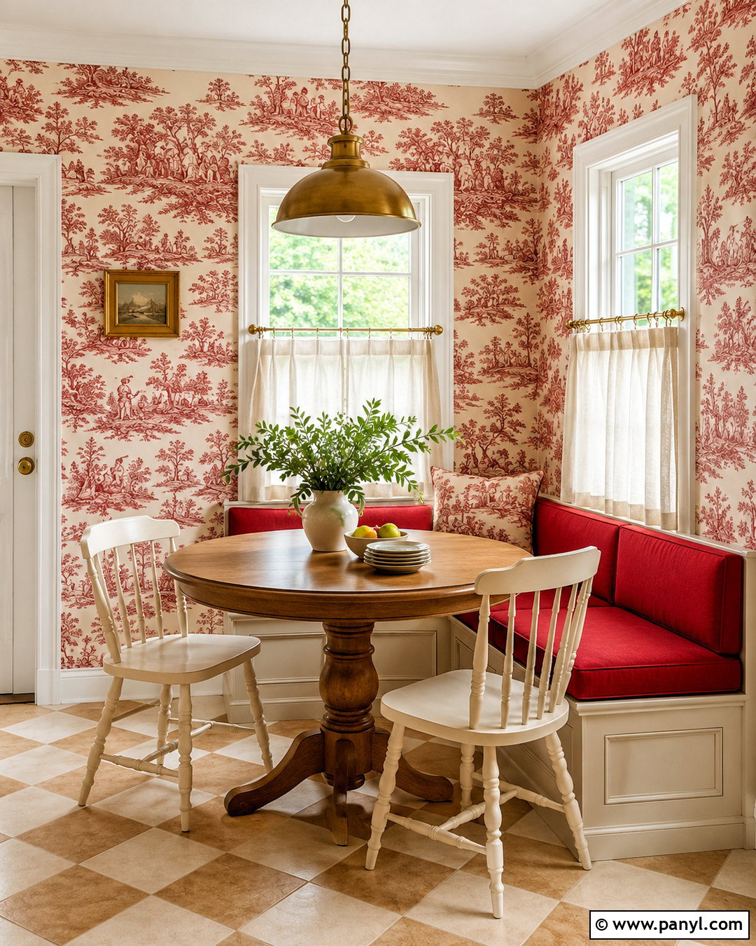 Red Toile Wallpaper - 40 Wallpaper Colour Ideas