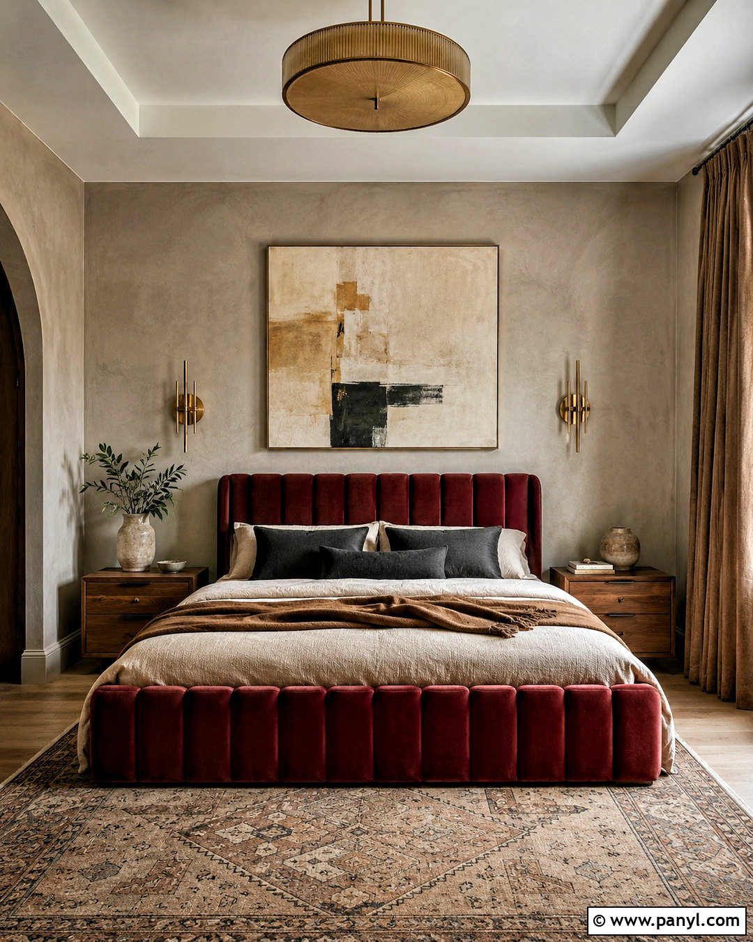 Red Velvet Bedroom - 20 moody red bedroom ideas